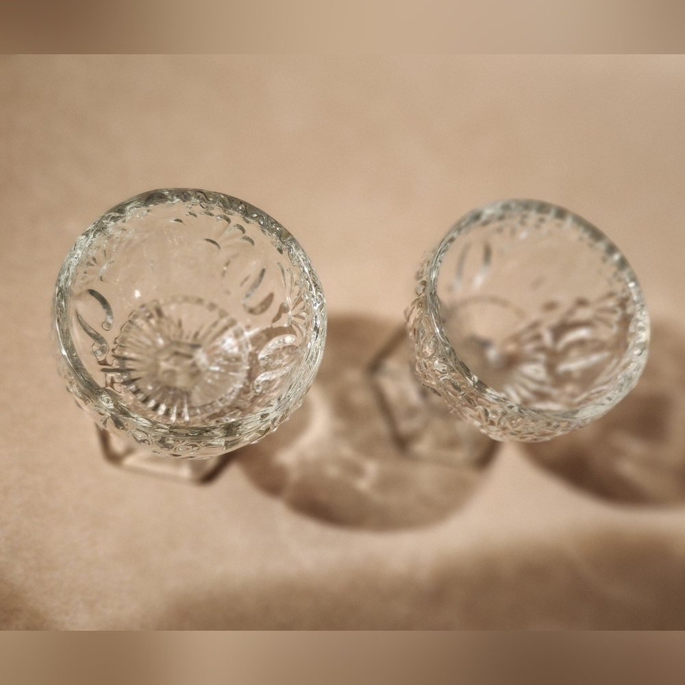 2 Crystal Sherry Glasses